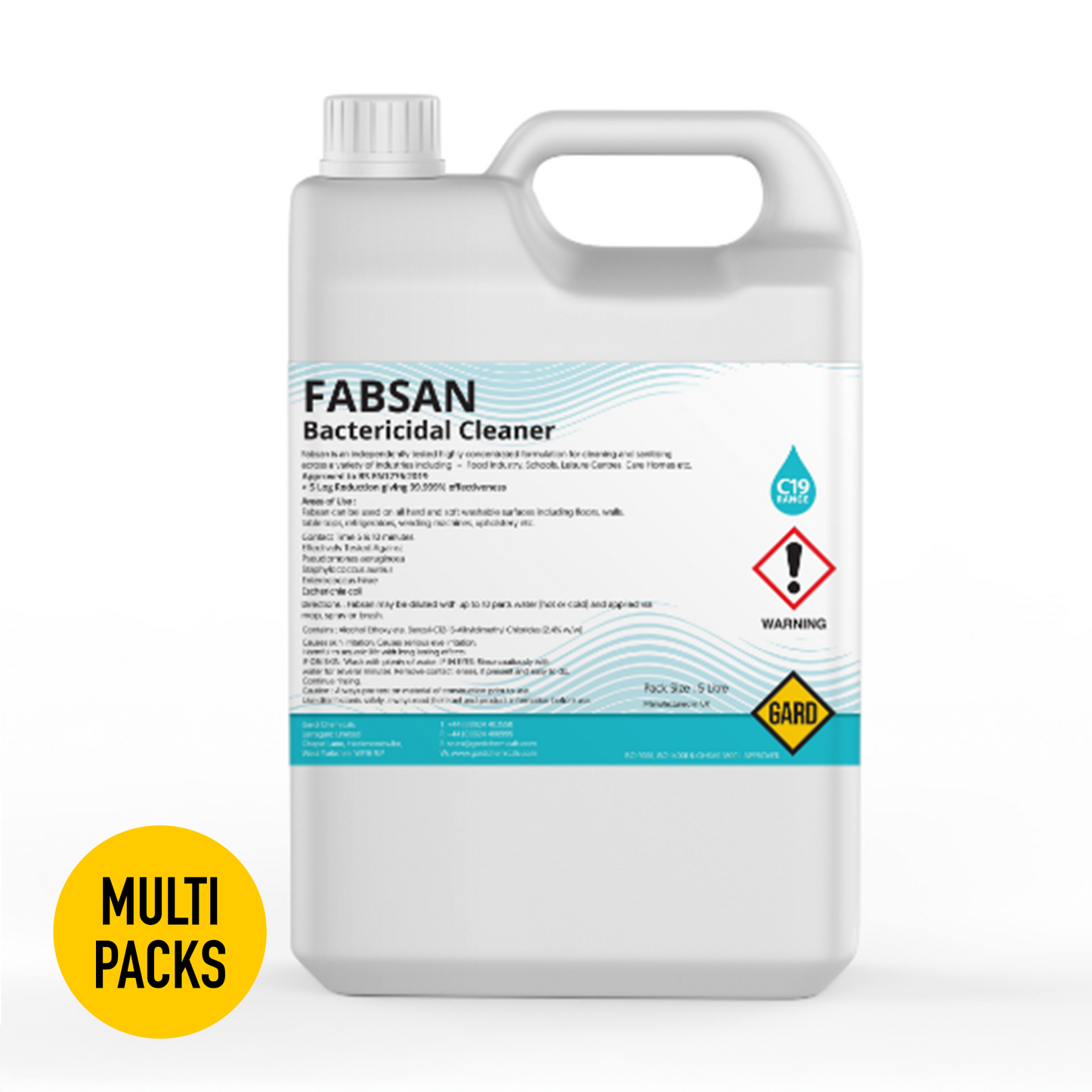 Bactericidal Cleaner - Fabsan - 5L Multipack