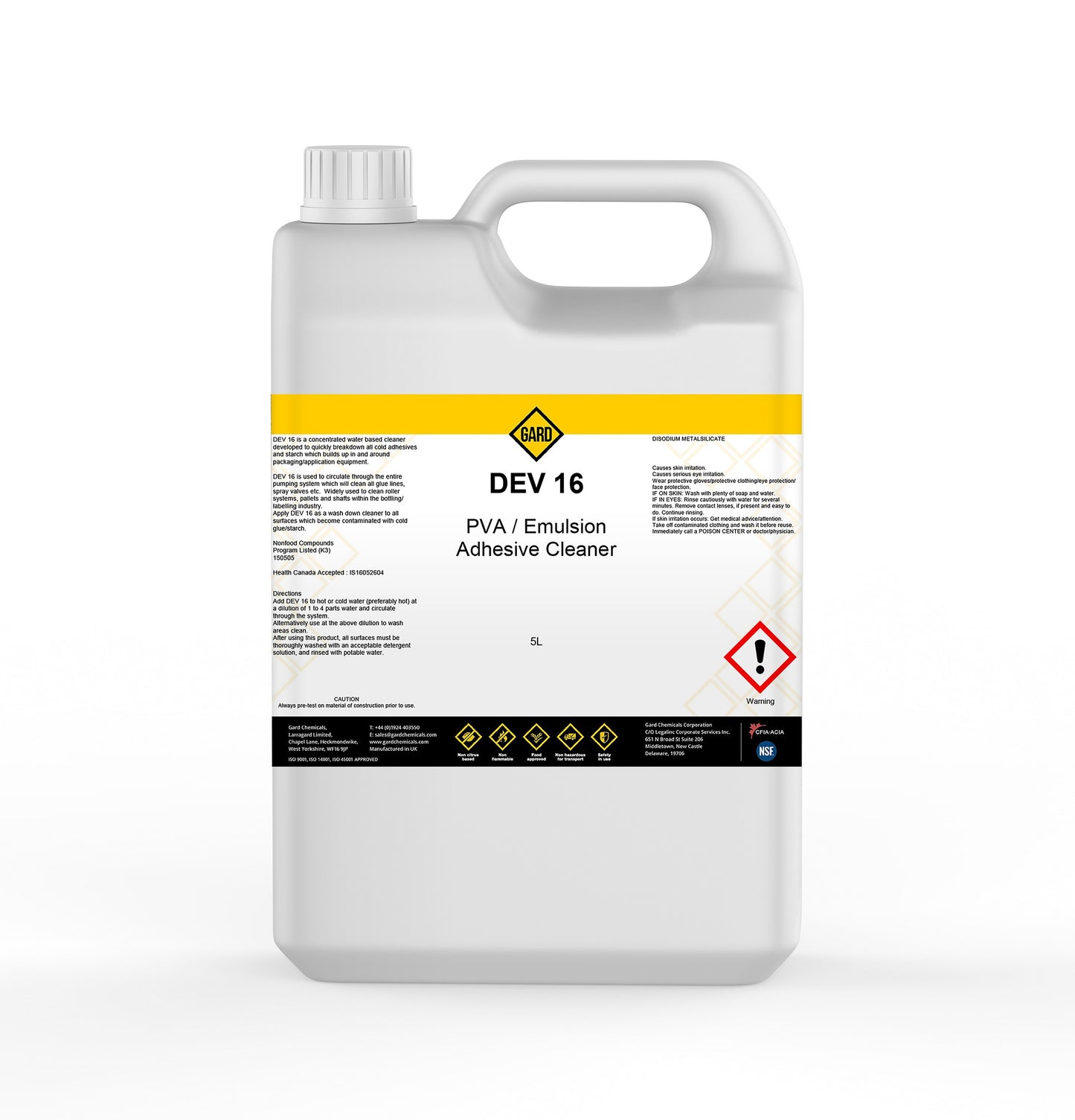 PVA / Emulsion Adhesive Cleaner - Dev 16 - 4 x 5L