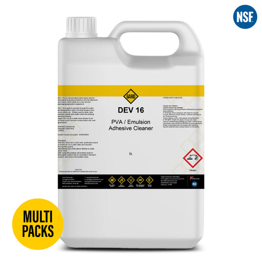 PVA / Emulsion Adhesive Cleaner - Dev 16 - 4 x 5L