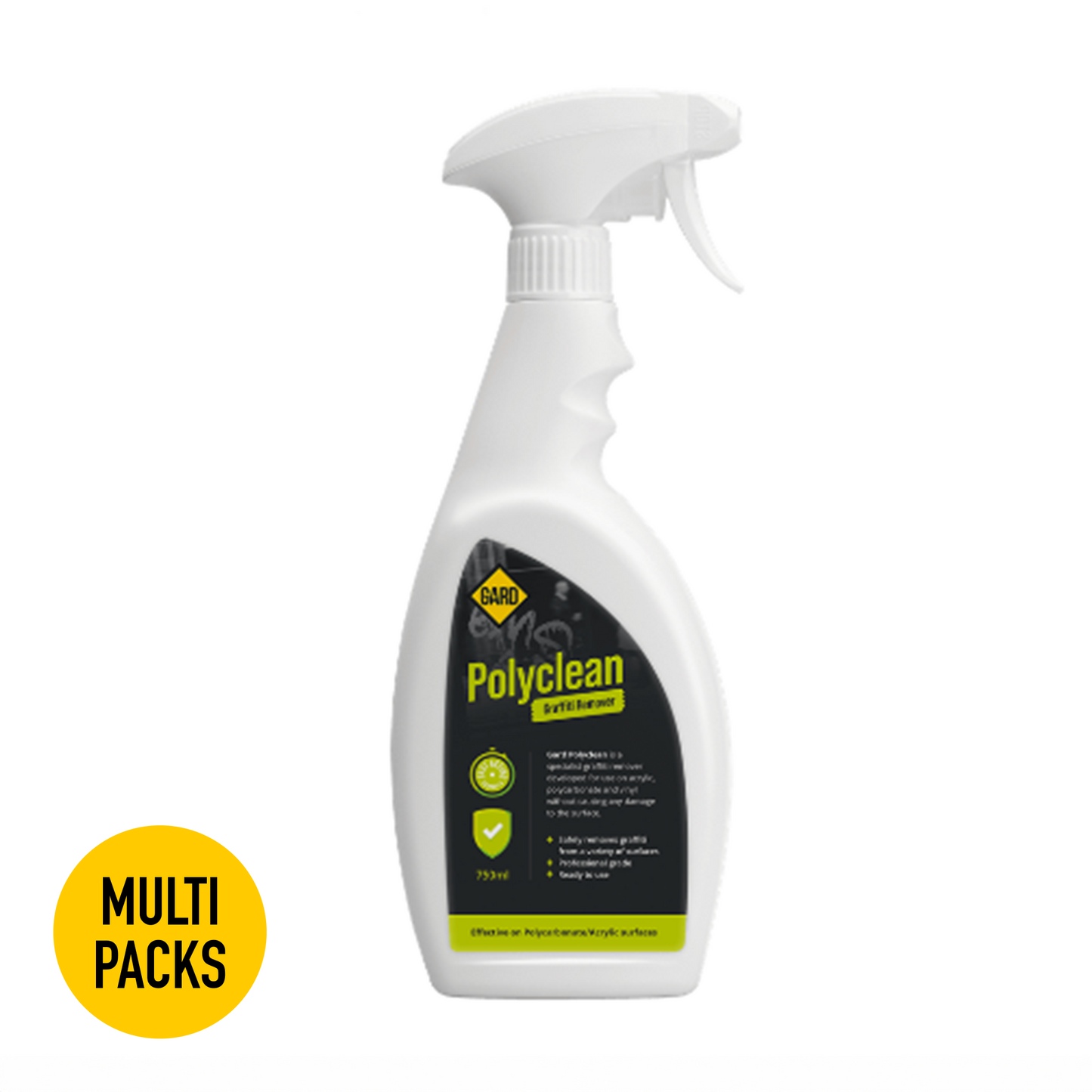 Polycarbonate/Acrylic Safe Graffiti Remover - Polyclean - 12 x 750ml